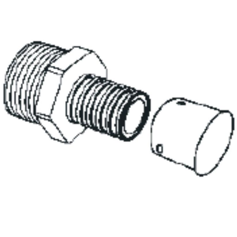 Перехідник RAUBASIC із зовнішньою різьбою 20-R 1/2