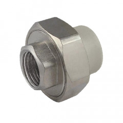 Соединитель с американкой, PP-R, D=20 мм x 1/2