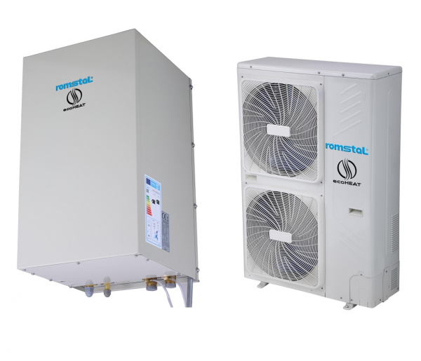 Тепловий насос повітря-вода для опалення/охолодження  Romstal ECOHEAT 12кВт 1