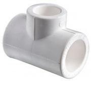 Трійник, редукційний, PP-R, BANNINGER, D = 32x25x32 мм, білий 1