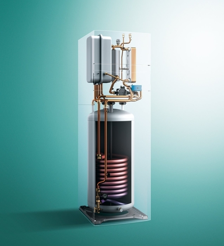 Внутренний блок теплового насоса с встроенным водонагревателем 190 литров Vaillant uniTOWER VWL 128/ 1