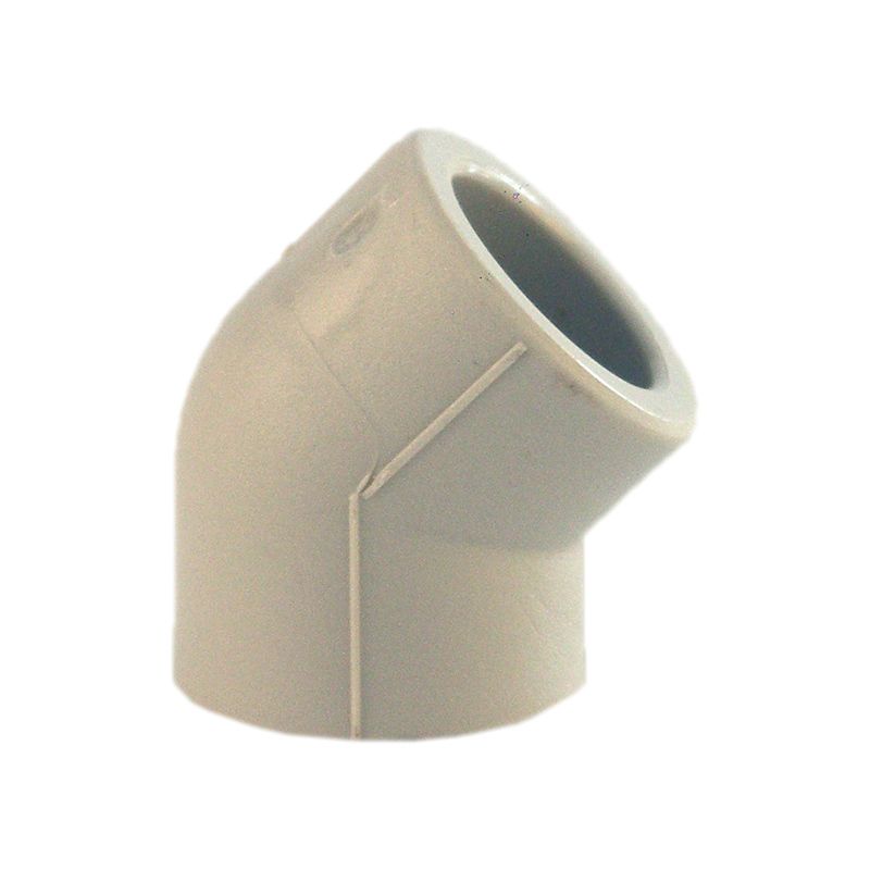 Куточок, 45°, PP-R, D = 50 мм, сірий 1