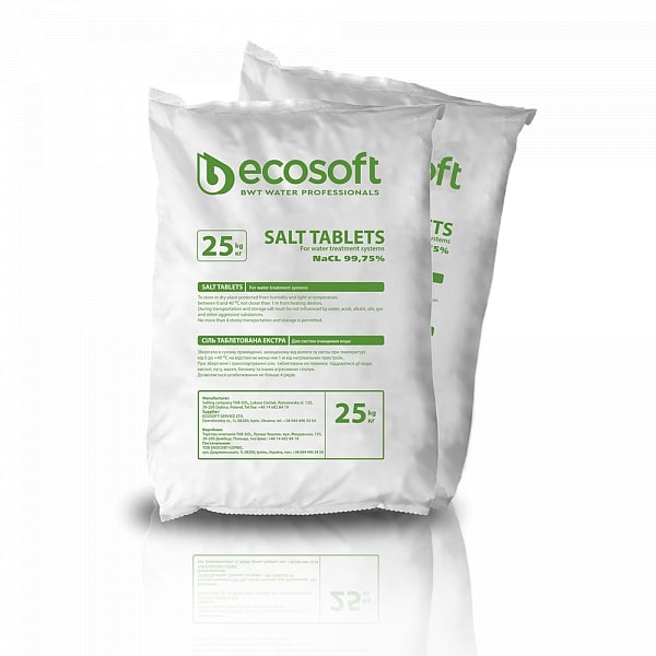 Ecosil таблетированная соль,  25 кг 1