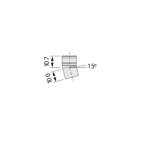 Колено 15° DN 130 PP (set of 2 p.) 1