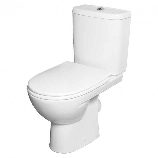 FREJA Premium, косий випуск, зливний бачок 3/6 л, нижній підвід, сидіння з кришкою Duroplast Soft-cl 1