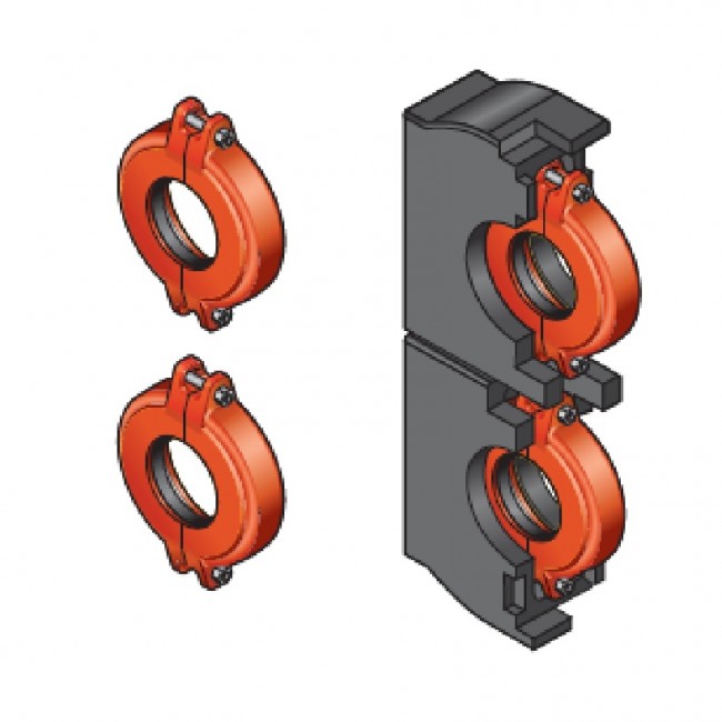 Комплект з'єднань DN 200 x DN 200 PN10 (2 шт., в ізоляції, Victaulic) (шт) 1