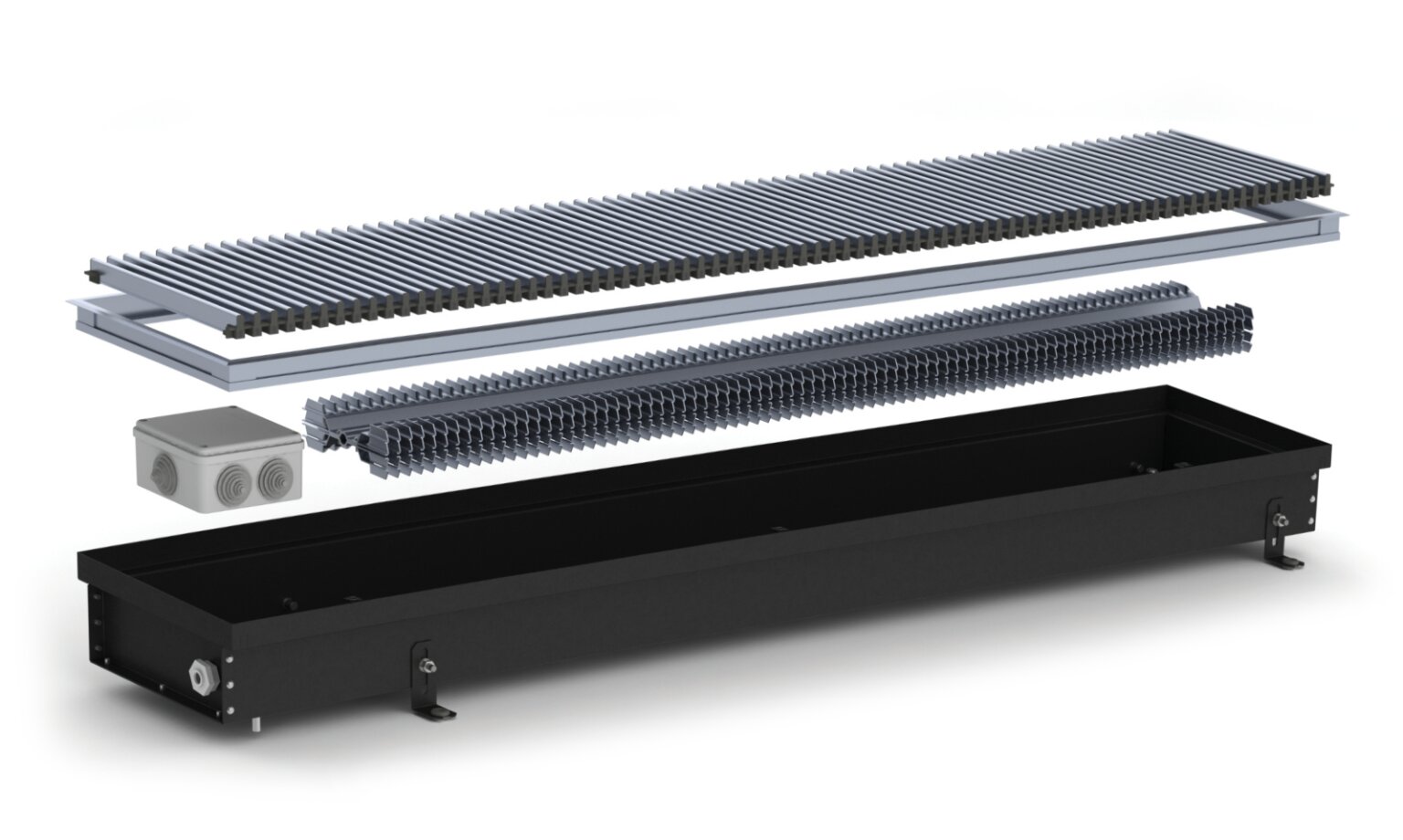 Конвектор внутрип. SE-(Inox) 230/1000/90 Carrera Electro 220 1