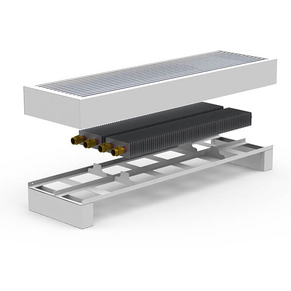 Конвектор підлоговий FRT2H-1310 White з решіткою Сатин 2