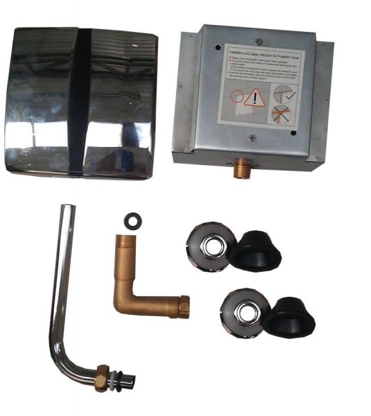 Кран з фотоелементом для пісуара,, AC 220V / DC 6V (4x1.5AA), вбудований монтаж, хром 1
