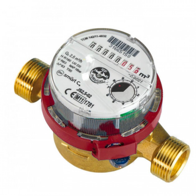 Лічильник води PoWoGaz Smart C+ ГВ JS 1,6 Ду15 1