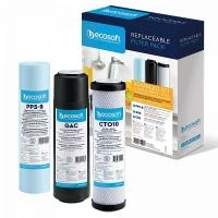 Покращений комплект картриджів Ecosoft 1-2-3 зворотного осмосу (Хлор)