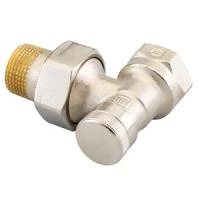 Радиаторный клапан для обратки RLV-20, угловой, никелир.