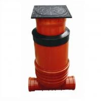 Ревізійний колодязь ПВХ, COMPACT M, D = 400 мм, H = 0,9-1,4 м, 1 вх. - 1 вих., D = 160 мм, з чавунни