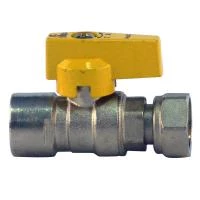 Кран кульовий з накидною гайкою, газовий, ВВ, D=1/2