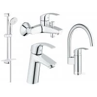 Набор смесителей Grohe Eurosmart (33300002+23324001+27926000+33202002)